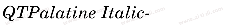 QTPalatine Italic字体转换